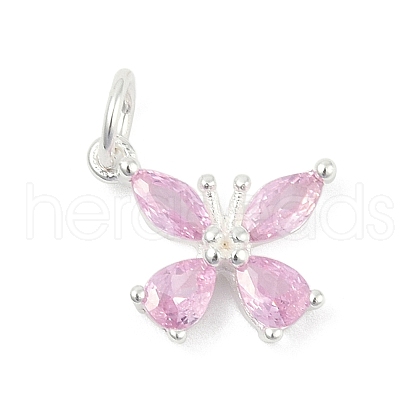 925 Sterling Silver Micro Pave Cubic Zirconia Pendants STER-Q002-03B-1