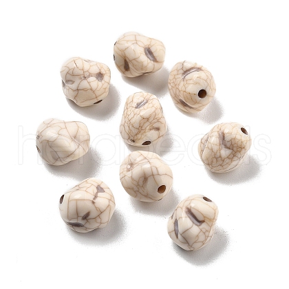 Crackle Opaque Acrylic Beads OACR-Z026-08-1