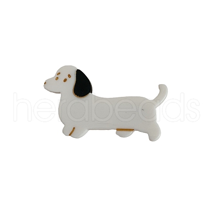 Dog Cellulose Acetate(Resin) Alligator Hair Clips PW-WG0720E-01-1
