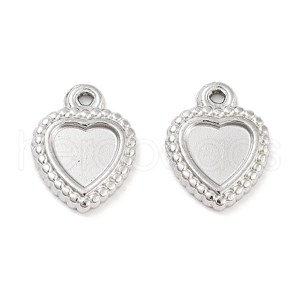 Non-Tarnish 304 Stainless Steel Pendant Cabochon Settings STAS-P364-08P-1