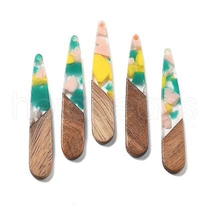 Resin and Walnut Pendants FIND-R051-08B-1