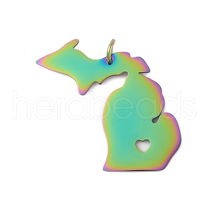 Ion Plating(IP) 304 Stainless Steel Pendants STAS-T038-84M-1