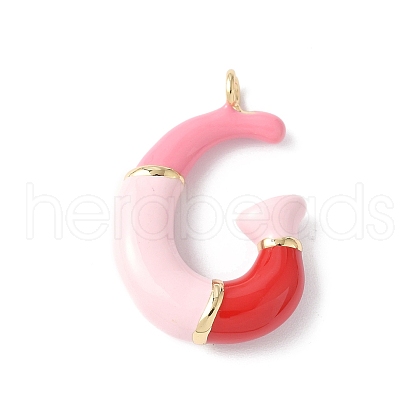 Brass Enamel Pendants KK-E093-03G-G-02-1