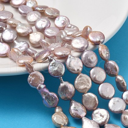 Natural Baroque Keshi Pearl Beads Strands PEAR-P064-08F-05F-1