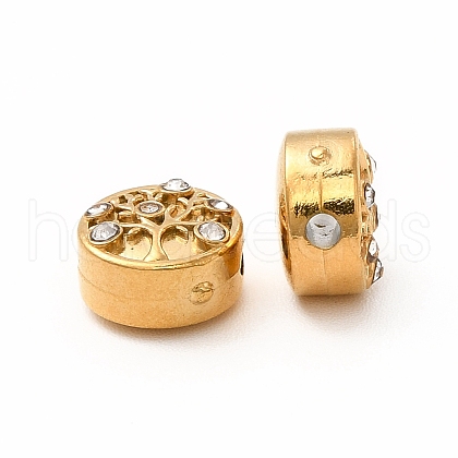 Ion Plating(IP) 316 Surgical Stainless Steel with Crystal Rhinestone Beads STAS-G305-03G-1