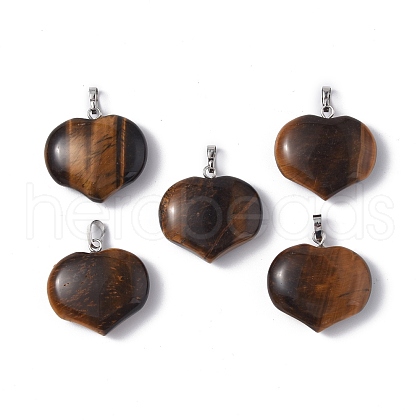 Natural Tiger Eye Pendants G-G956-D04-1