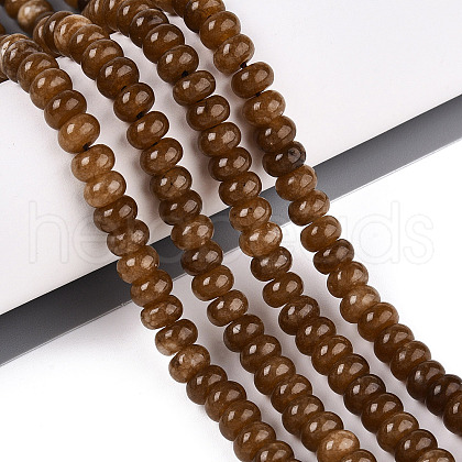 Dyed Natural White Jade Beads Strands G-T139-59A-04-1
