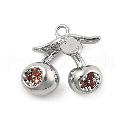 Brass Micro Pave Cubic Zirconia Pendants KK-D283-22P-1