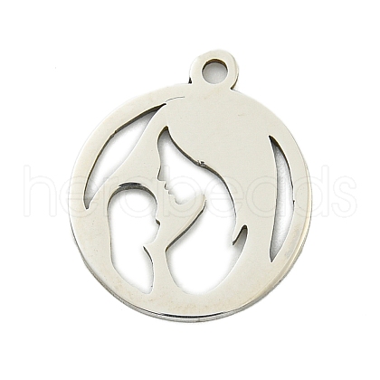 Mother's Day Non-Tarnish 201 Stainless Steel Pendants STAS-M015-26P-1