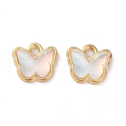 Rack Plating Alloy Glass Charms FIND-Q099-07G-02-1