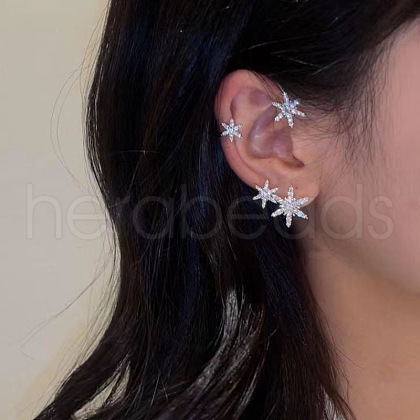 Alloy Rhinestone Cuff Earrings FS-WGFB378-09-1