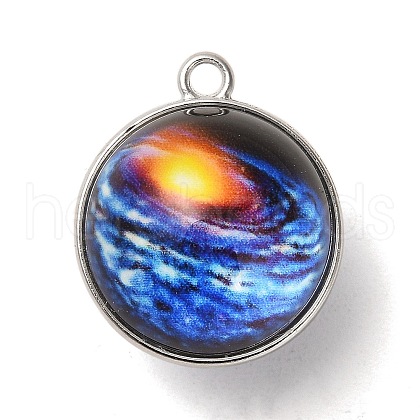 Galaxy Theme Luminous Glass Ball Pendants GLAA-D021-01P-05-1