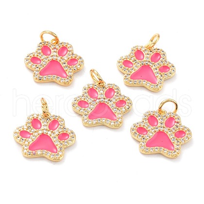 Real 18K Gold Plated Brass Micro Pave Cubic Zirconia Charms ZIRC-L100-085G-07-1