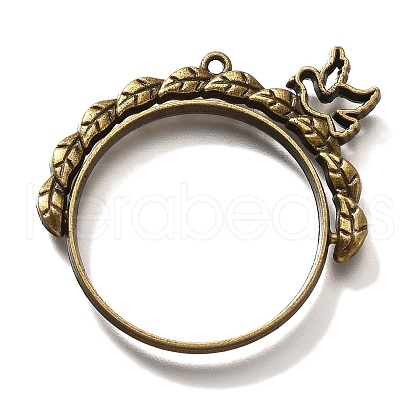 Alloy Open Back Bezel Pendants PALLOY-I223-03AB-1