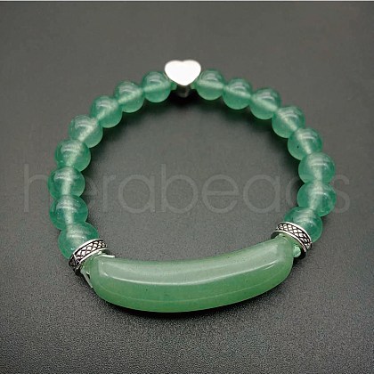 Natural Red Agate Beaded Stretch Bracelets VB4000-4-1