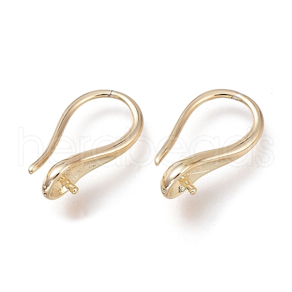 Brass Earring Hooks X-KK-H102-09LG-1