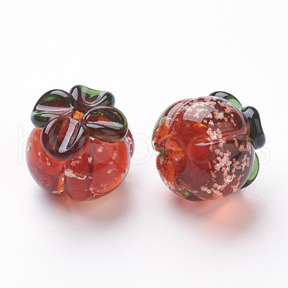 Autumn Theme Luminous Handmade Lampwork Beads LAMP-G129-01-1