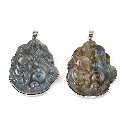 Natural Labradorite Pendants G-K338-34P-1