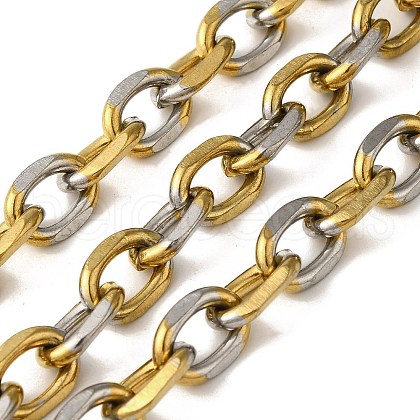 Ion Plating(IP) 201 Stainless Steel Rectangle Link Chains CHS-A012-01A-1