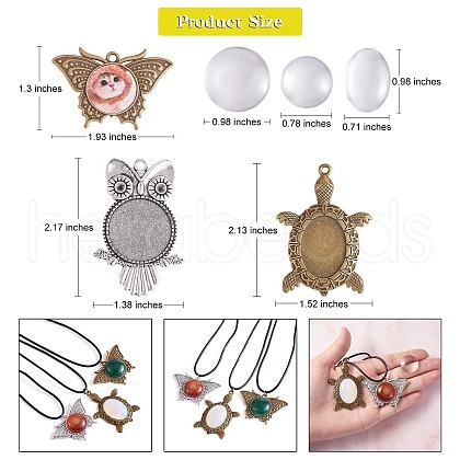 DIY Animal Pendant Jewelry Making Kit DIY-SZ0008-68-1