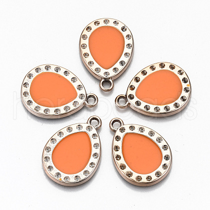 UV Plating Acrylic Pendant Rhinestone Settings OACR-R252-03-06LG-1