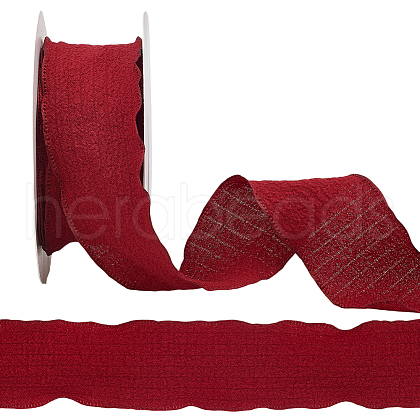 10 Yards Polyester Ruffled Ribbon for Sewing Decoration OCOR-WH20007-02G-1