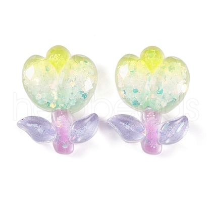 Transparent Epoxy Resin Flower Decoden Cabochons CRES-M034-01C-1