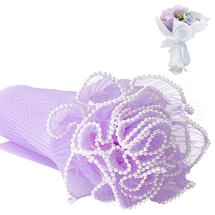 3.8 Yards Polyester Pleated Lace Trim OCOR-WH0092-22D-1