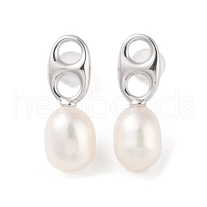 Anti-Tarnish Sterling Silver Stud Earrings EJEW-C087-11C-P-1