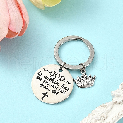 Alloy & 201 Stainless Steel Keychain KEYC-YW00101-06-1