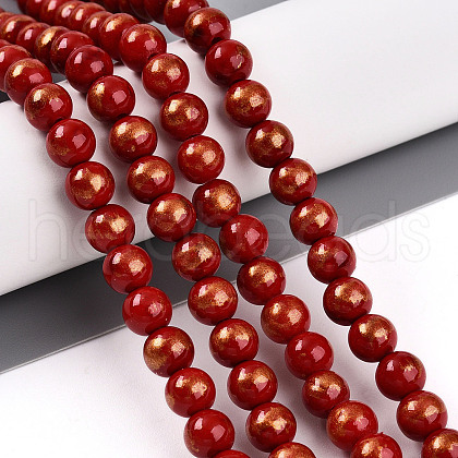 Natural Mashan Jade Beads Strands G-A255-A01-02A-1
