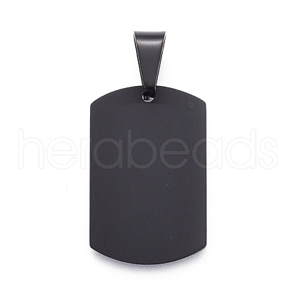 201 Stainless Steel Stamping Blank Tag Pendants STAS-O044-01-B122-1