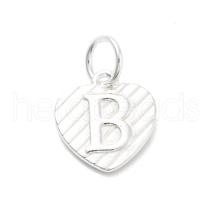 925 Sterling Silver Heart with Capital Letter Charms STER-S009-13B-S-1