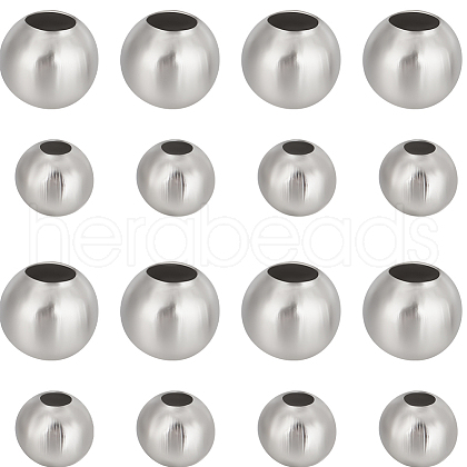 Beebeecraft 600Pcs 2 Styles Round 316 Surgical Stainless Steel Spacer Beads STAS-BBC0006-05-1