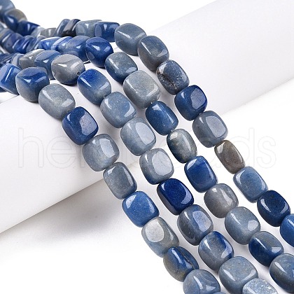 Dyed & Heated Natural Blue Aventurine Beads Strands G-T138-102-1