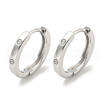 Brass Hoop Earrings EJEW-L211-08H-P-1