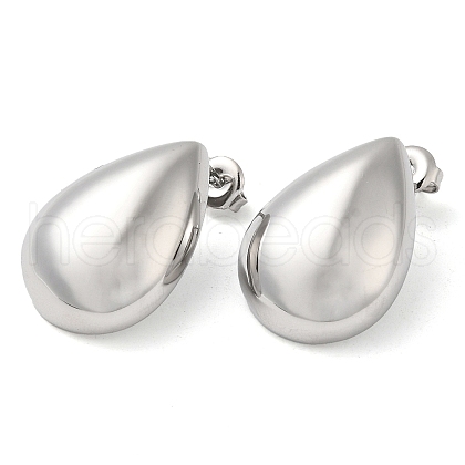 Non-Tarnish 304 Stainless Steel Teardrop Stud Earrings EJEW-Z022-13P-1