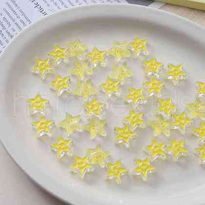 Acrylic Enamel Beads OACR-I011-21F-1