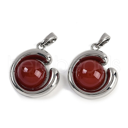 Natural Carnelian(Dyed & Heated) Pendants KK-P283-47P-1