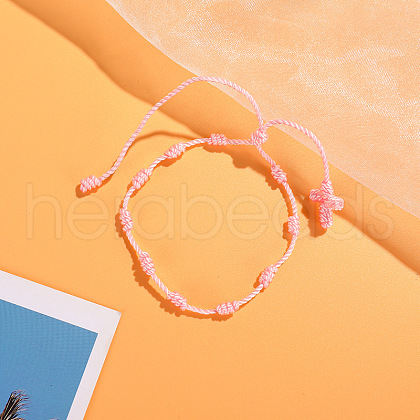 Cross Nylon Cord Braided Bead Bracelets WG2C716-04-1