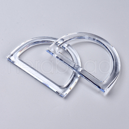 Plastic D Shape Purse Handle KY-WH0020-61B-1