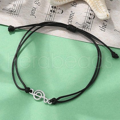 Korean Waxed Polyester Cord Adjustable Bracelets BJEW-JB11590-01-1