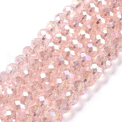 Electroplate Glass Beads Strands EGLA-D020-8x5mm-69-1