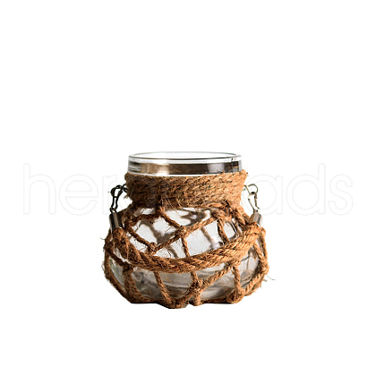 Hemp Rope Hand-woven Glass Vases PW-WGEEA16-01-1