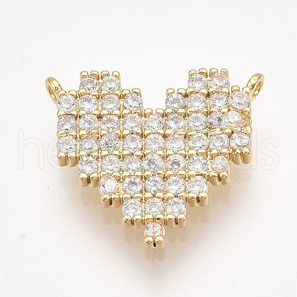 Brass Micro Pave Cubic Zirconia Pendants ZIRC-S061-122G-1