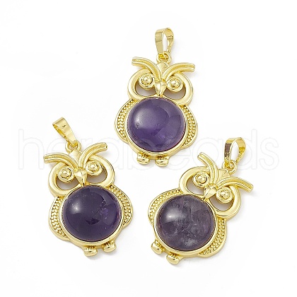 Natural Amethyst Pendants G-H283-03D-1