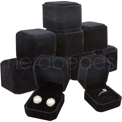 Square Velvet Ring Boxes VBOX-WH0002-01C-1