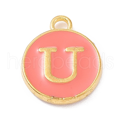 Golden Plated Alloy Enamel Charms X-ENAM-Q437-11U-1