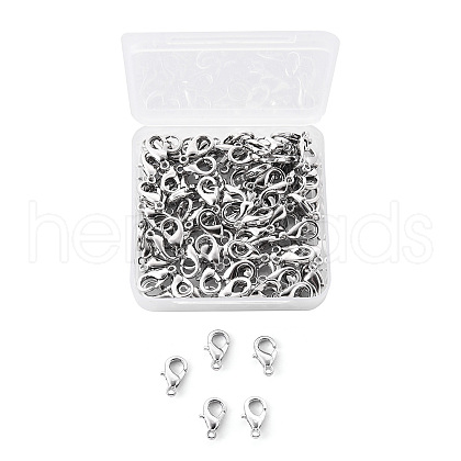 Zinc Alloy Lobster Claw Clasps PALLOY-YW0001-12P-1