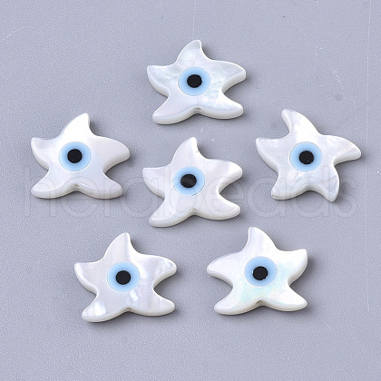 Natural White Shell Mother of Pearl Shell Beads X-SSHEL-N034-47-1